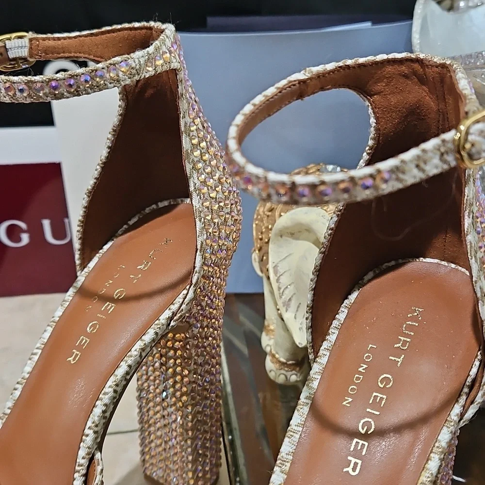 NWT! Kurt Geiger KENSINGTON PLATFORM Bling Heels - SOLD OUT! - Picture 12 of 13